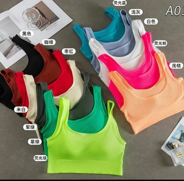 Top court multicolore femme