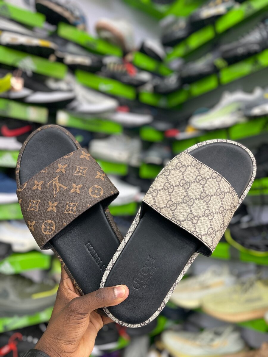 Mens LV and Gucci Slides