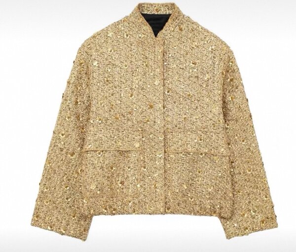 Бомбер, Zara, с пайетками