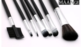 High Quality 7pcs Makeup Brush Set brush ket in Pink Leather-Like Case Portable Make up Brushes