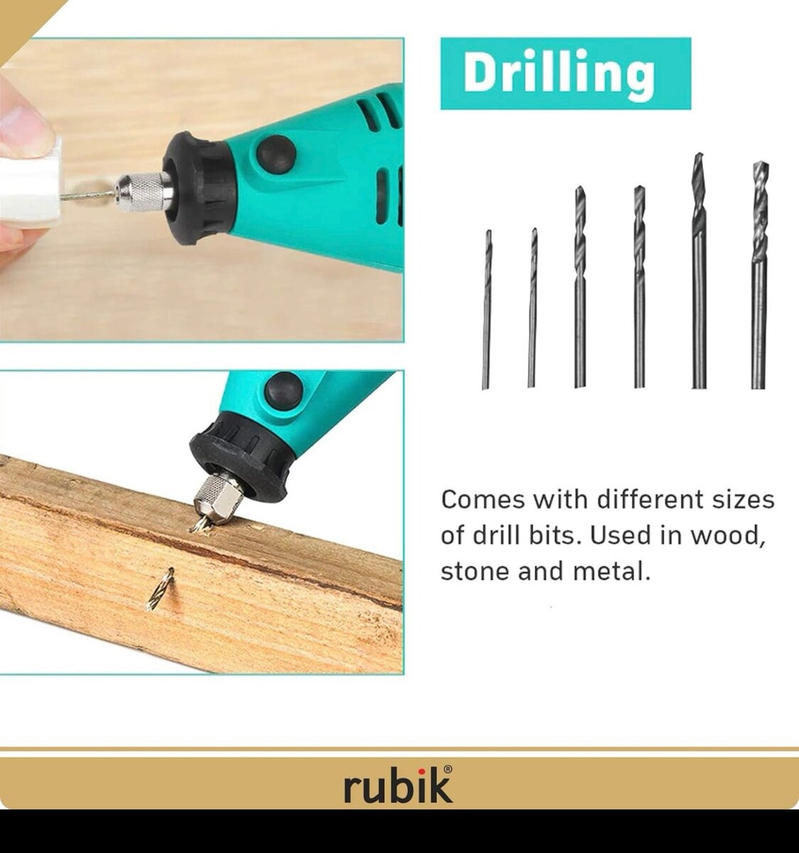 Ensemble de perceuse électrique à vitesse variable 130W pour