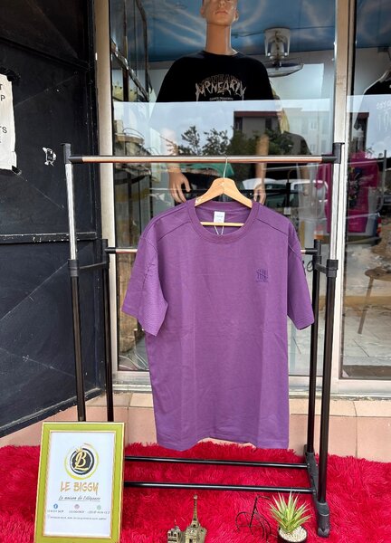 T-shirt violet homme décontracté