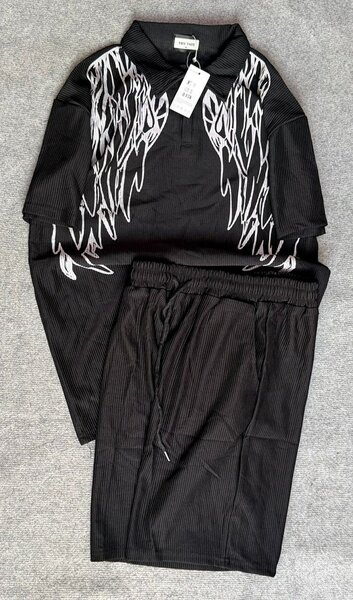 Pyjama élégant noir motif