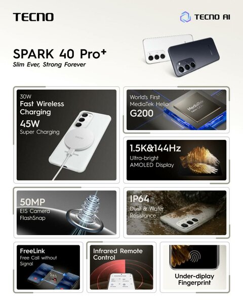 Tecno Spark 40 pro Plus 128GB