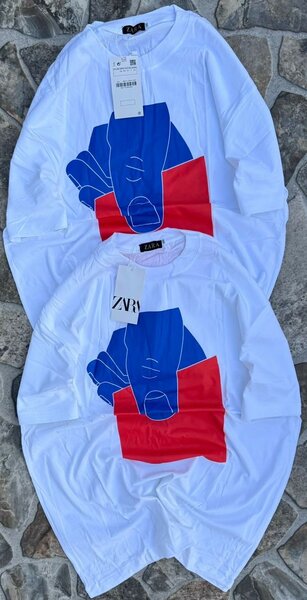 T-shirt streetwear imprimé main