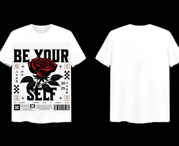 T-shirt imprimé "Be Your Self"
