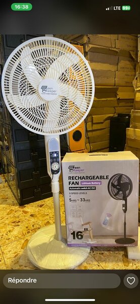 Ventilateur Rechargeable 16"