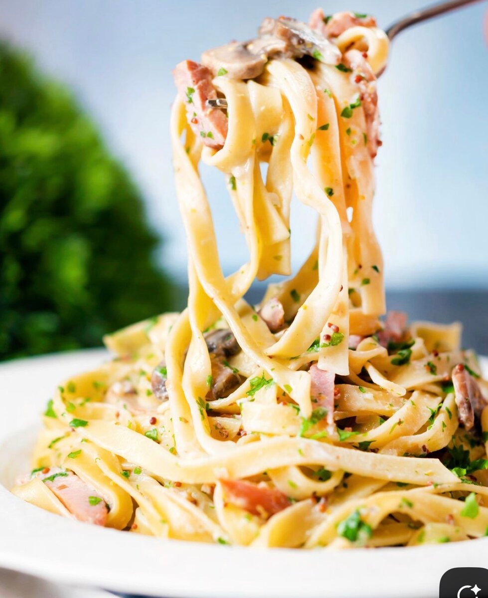 Tagliatelle  crémeuse  jambon