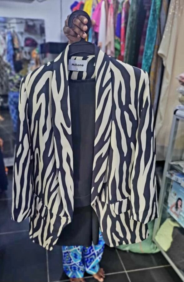 Veste zébrée tendance femme