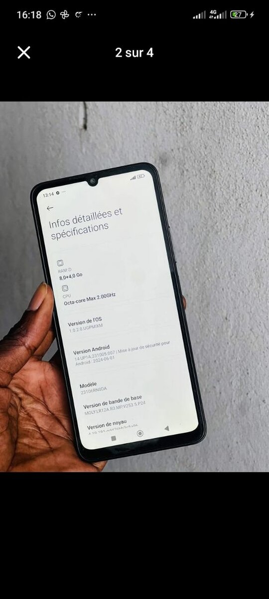 Redmi 13c 256giga ram 8giga