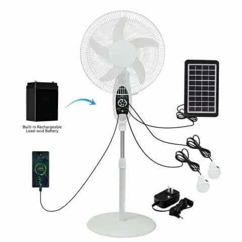 Rechargeable solar fan