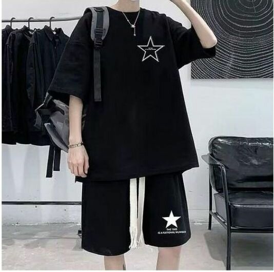 Ensemble streetwear noir étoile