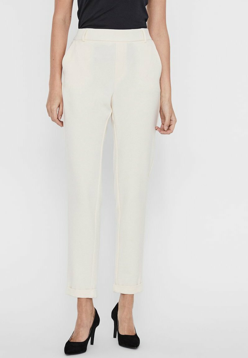 Pantalon droit beige femme