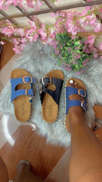 Sandales confort à boucles