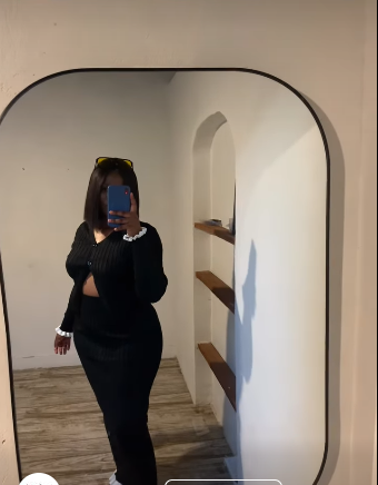 women's knitted suit black