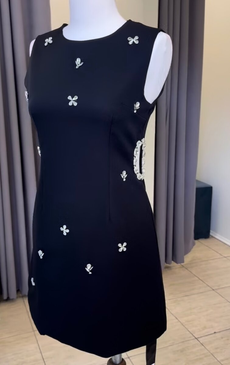 Платье со стразами