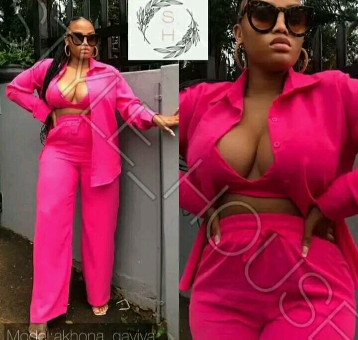 3 piece suit pink