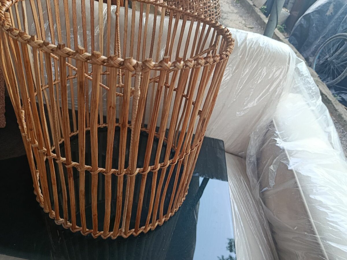 Corbeille en osier rustique