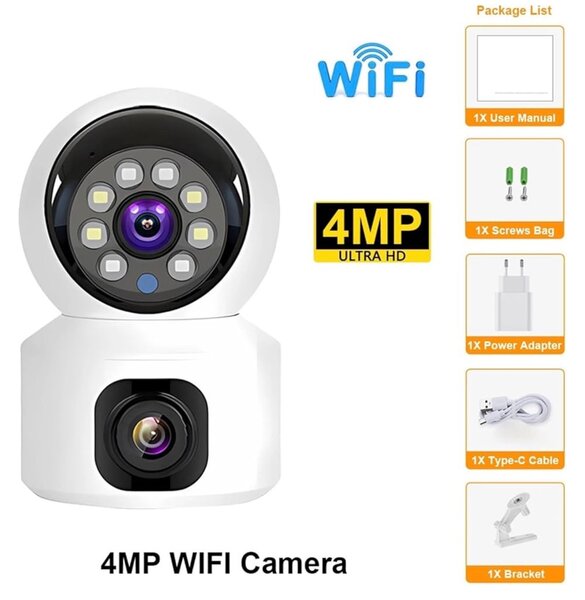 Caméra WiFi HD 4MP