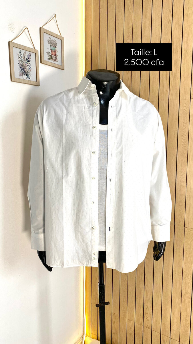 Chemise Blanche Casual Homme