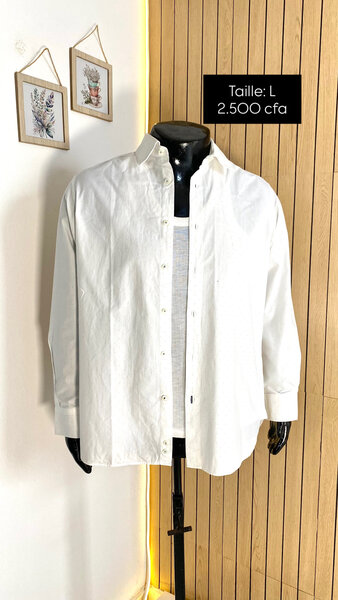 Chemise Blanche Casual Homme