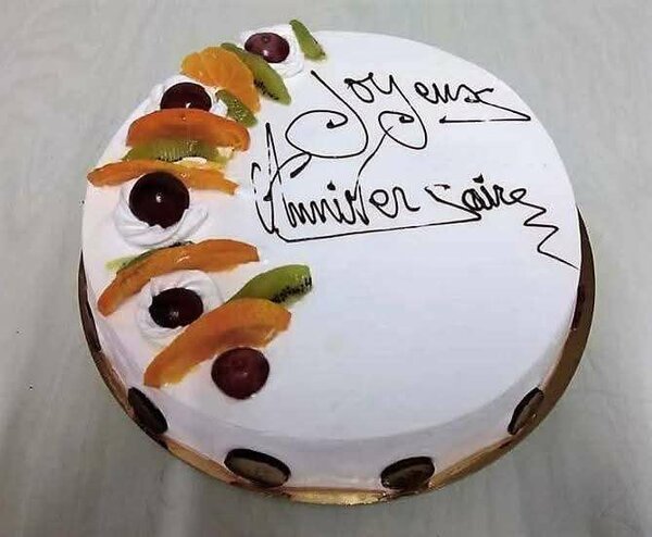 Gâteau d'anniversaire fruité