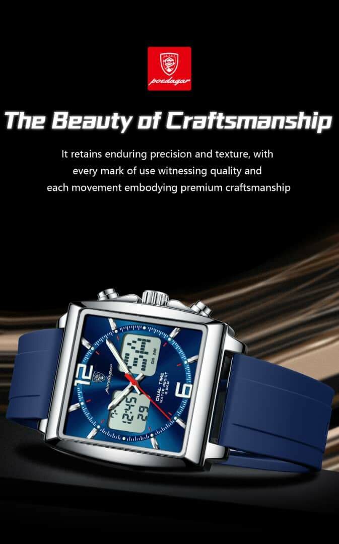 Montre Homme Dual Time Élegance