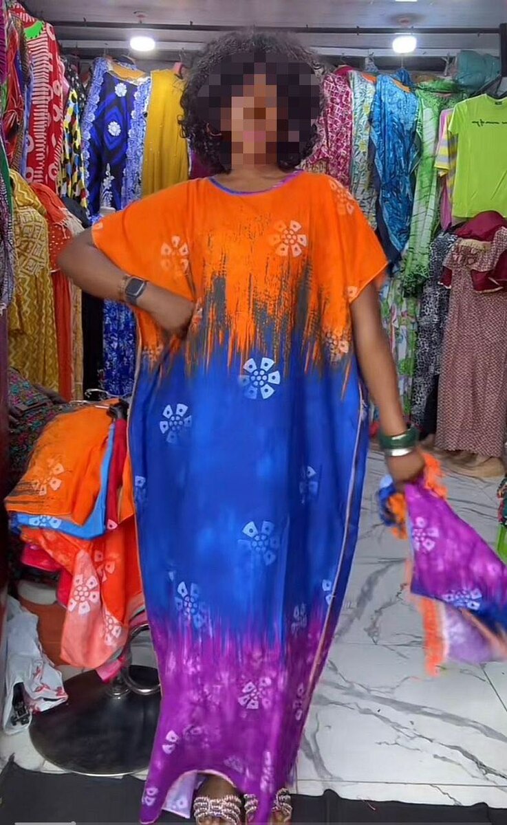 Robe longue bohème colorée