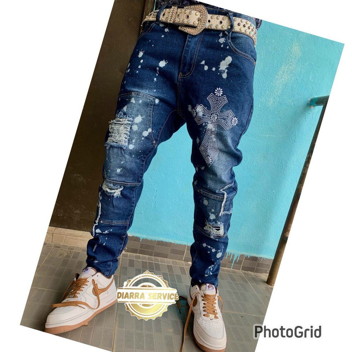 Jeans déchirés tendance hommes