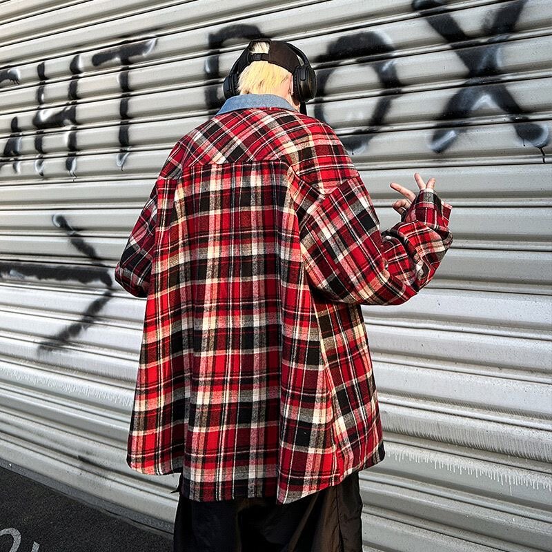 Chemise à carreaux unisexe