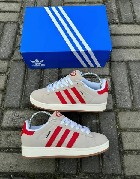Baskets Adidas rouge-blanc