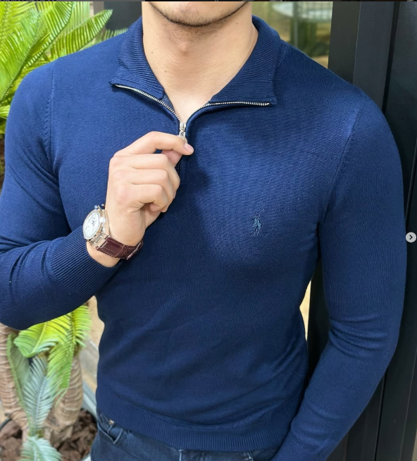 кофта мужская синяя