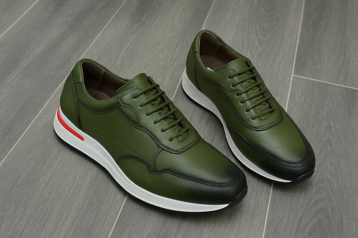 Baskets élégantes en cuir