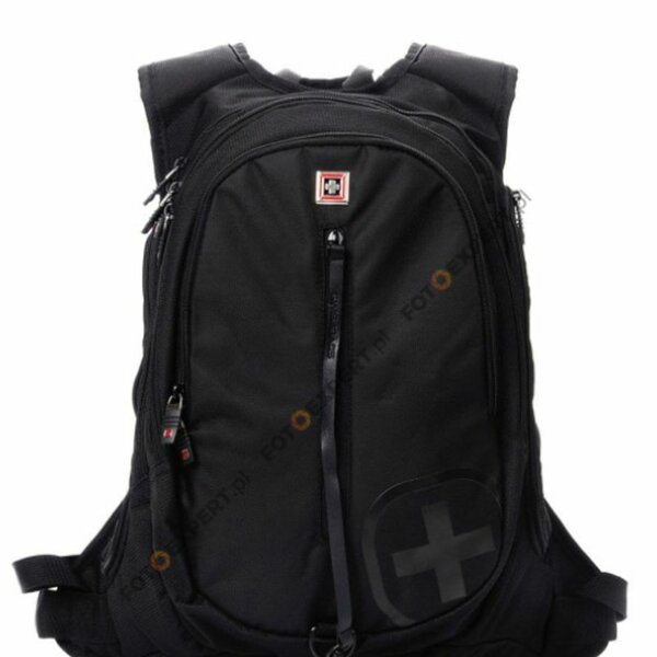 Big black backpack.