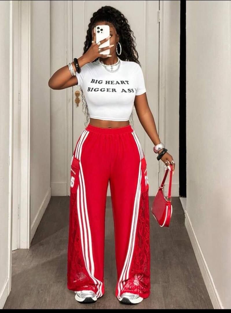 Pantalons sport évasés femme