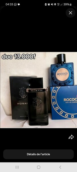 Parfum duo homme luxe