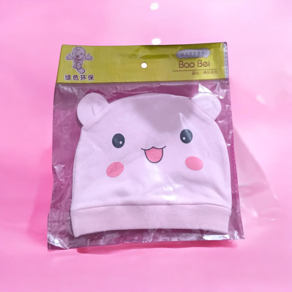 Bonnet bébé rose mignon