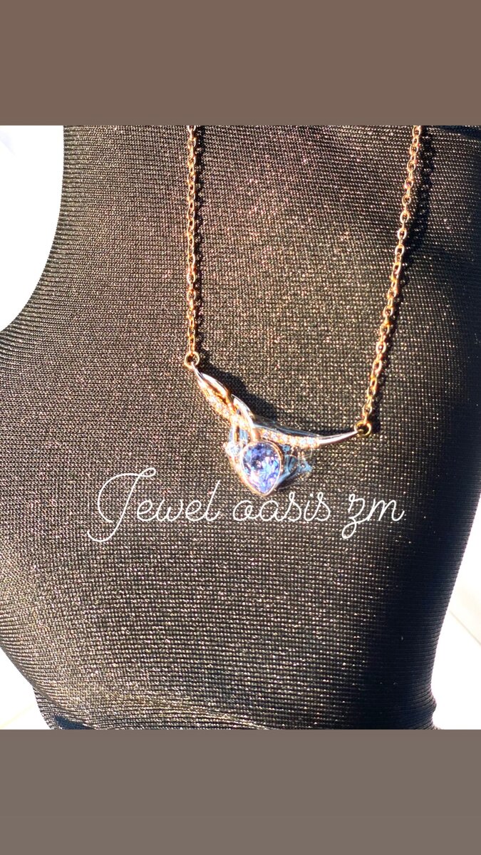 Purple stone necklace