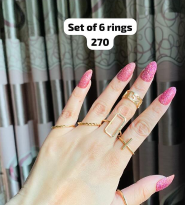 Set of 6 rings