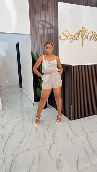 Satin Belted Two Piece