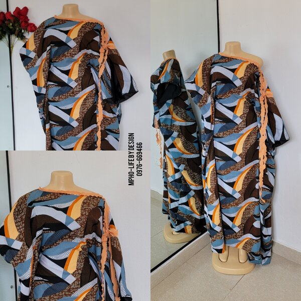 Chitenge/Ankara boubou. Offshoulder Design