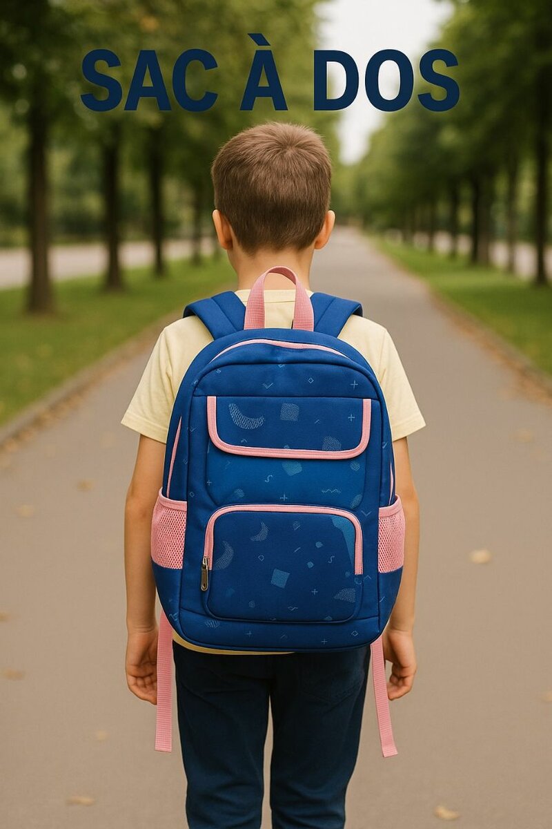 Sac à dos enfant bleu CE CM