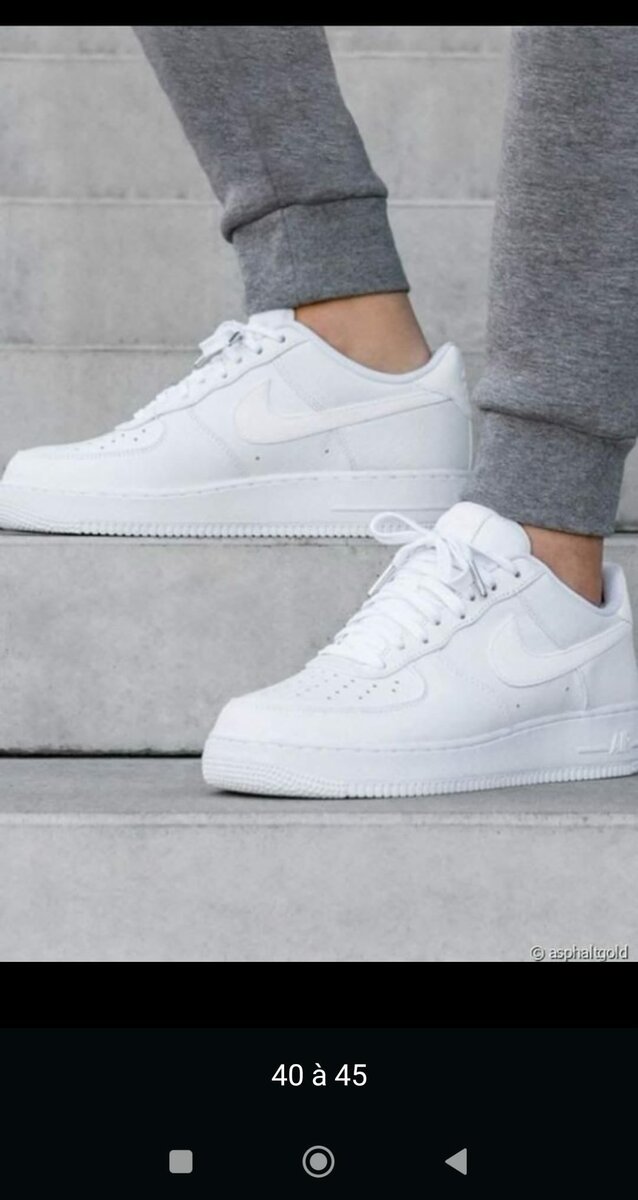 baskets pour hommes taille 40-45