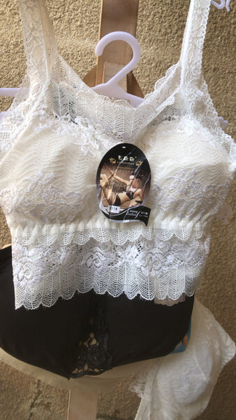 Soutien-gorge en dentelle blanche