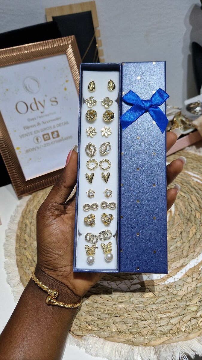 Élégant coffret boucles d'oreilles