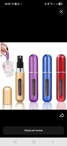 Flacons Vaporisateurs Rechargeables