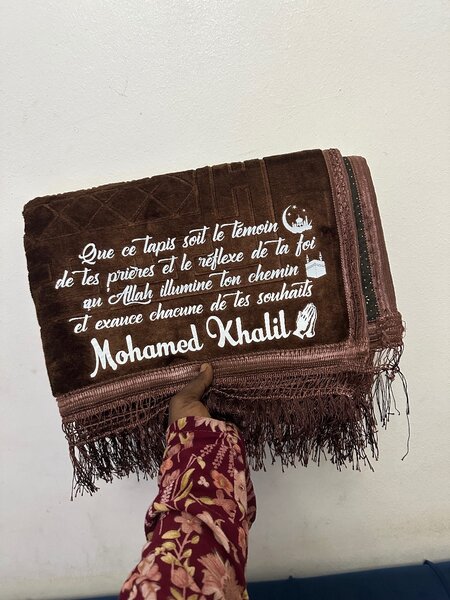 Tapis de prière personnalisé