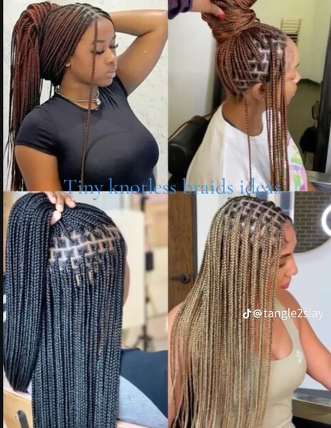 Tresses longues en mèches sans nœuds