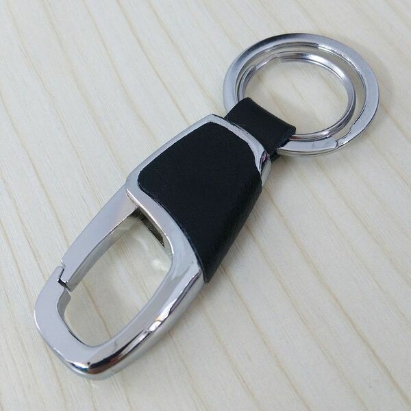 Porte-clés élégant métal cuir