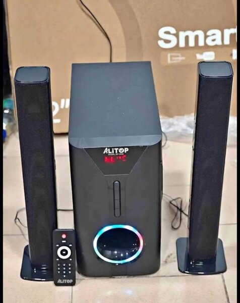 ALITOP Woofer SP-2506 Home Cinéma - Chaîne HI-FI - Noir